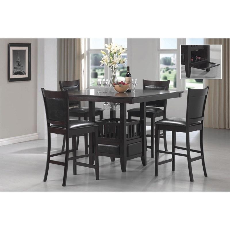 Jaden 100958 Square Counter Height Dining Table with Pedestal Base (Dining Tables – Square)