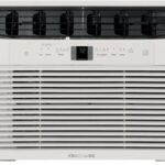 Frigidaire FFRE123WA1 12,000 BTU Window-Mounted Room Air Conditioner with 12 EER, 12 CEER, 550 Sq. Ft. Cool Area, Multi-Speed Fan, Sleep Mode, 24-Hour On/Off Timer, Effortless™ Remote Temperature Control, Remote Control, and ENERGY STAR® Certified