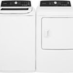 Frigidaire FRWADREW4 Side-by-Side Washer & Dryer Set with Top Load Washer and Electric Dryer in White