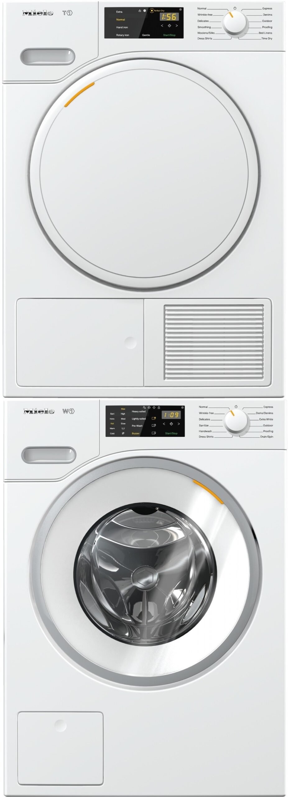 LG LGWADREW13882 Stacked Washer & Dryer Set with Front Load Washer and Electric Dryer in White