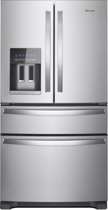 Bosch 800 Series B36CL80ENS 36 Inch Counter Depth French Door Smart Refrigerator with Home Connect, Dual Freezer Drawers, Ice Maker, Touch Control Panel, Recessed LED Light, VitaFreshPro™, Dual Evaporators, MultiAirFlow™, and Humidity-Controlled Drawers: Integrated Recessed Handle