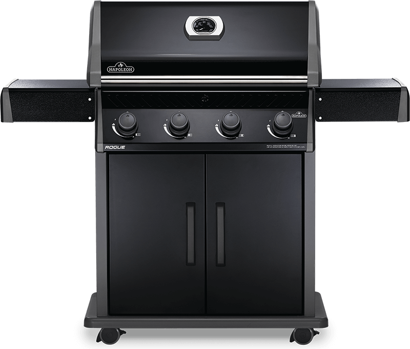 Napoleon Rogue Series R525PK1NECO Freestanding Liquid Propane Grill with Stainless Steel Wave™ Cooking Grids, Instant Jetfire™ Ignition, Accu-Probe™, Dual-Level Sear Plates, Folding Side Shelves, Warming Rack, and Integrated Tool Hooks: 4 Burners
