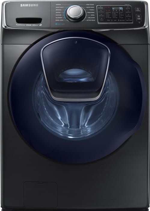 Samsung WF45K6500AV 27 Inch Front Load Smart Washer with 4.5 Cu. Ft. Capacity, AddWash™, Bixby, Alexa, Google Assistant, 14 Wash Cycles, Steam Option, Sanitize, Quick Wash, Super Speed, Child Lock, and ENERGY STAR® Certified: Black Stainless Steel