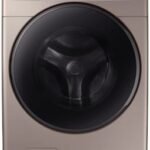 Samsung WF45R6100AC 27 Inch Front Load Washer with 4.5 Cu. Ft. Capacity, VRT Plus™ Technology, Smart Care, 10 Washing Cycles, Steam Cycle, Sanitize, Quick Wash, Self Clean+, ADA Compliant, and Energy Star® Rated: Champagne